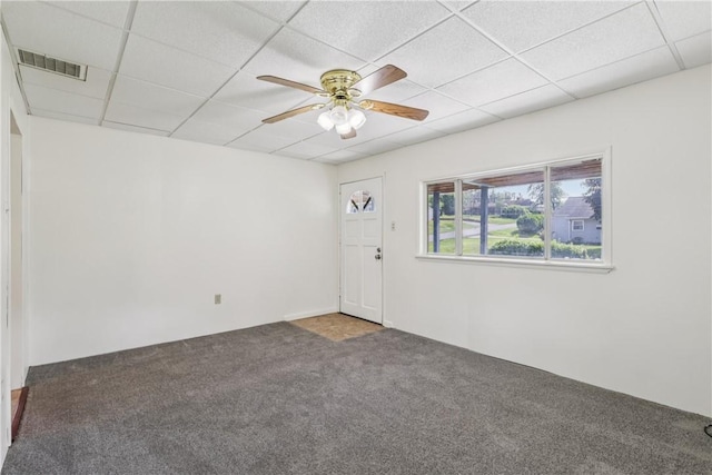 1913 Glen Rd, Pa, PA 15001 - unfurnished room featuring carpet flooring, a drop ceiling, and a ceiling fan