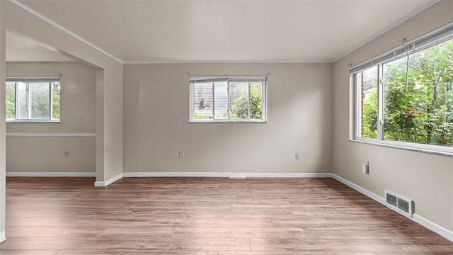 150 Hawthorne, West View, PA 15229 - spare room featuring light wood-style flooring, crown molding, and baseboards