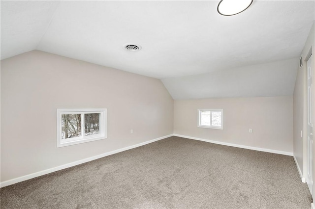 155 Old E Butler Rd, Summit Twp But, PA 16002 - bonus room with lofted ceiling, baseboards, and carpet flooring