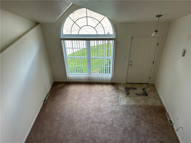 607 Crestview Ln, Lower Burrell, PA 15068 - carpeted foyer entrance with baseboards