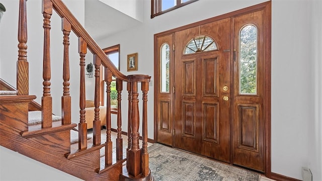 201 Clarke Rd, Buffalo Twp Wsh, PA 15323 - entryway featuring baseboards and stairs