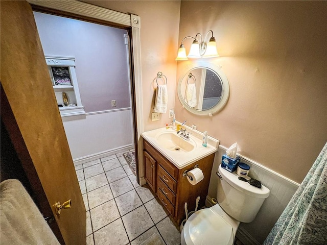 248 Jamisonville Rd, Center Twp But, PA 16001 - bathroom with vanity, toilet, and tile patterned floors
