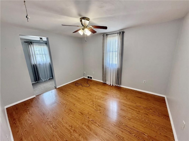 121-123 4th Ave, Scottdale, PA 15683 - spare room with ceiling fan, wood finished floors, and baseboards