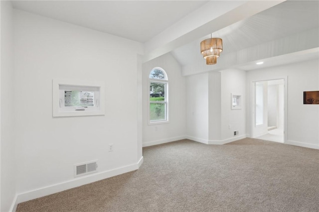 10 Neptune Dr, Robinson Twp Nwa, PA 15136 - carpeted spare room with a chandelier and baseboards