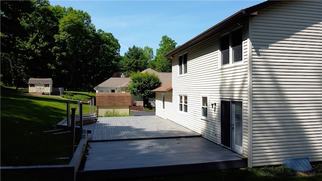 452 Cherokee Dr, Center Twp But, PA 16001 - wooden terrace featuring a lawn