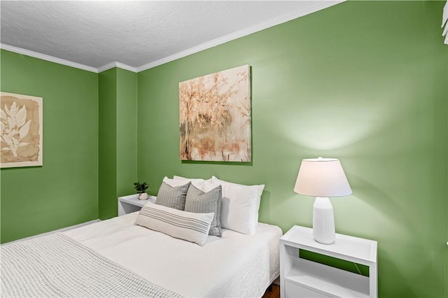203 W Hutchinson Ave, Regent Square, PA 15218 - bedroom with ornamental molding and a textured ceiling