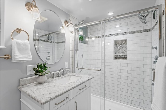 203 W Hutchinson Ave, Regent Square, PA 15218 - bathroom featuring vanity and a stall shower