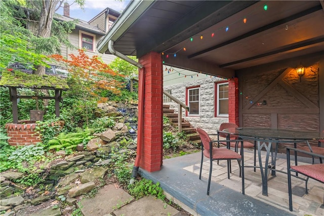 203 W Hutchinson Ave, Regent Square, PA 15218 - view of patio / terrace with stairs and outdoor dining area