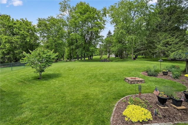 1990 Robbins Station Rd, North Huntingdon, PA 15642 - view of yard featuring a fire pit and view of scattered trees