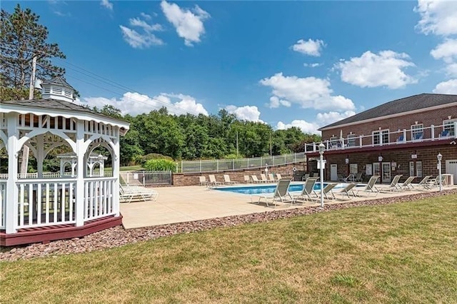 109 Summer Ln, Mount Pleasant Twp Was, PA 15057 - community pool with a gazebo and a patio area