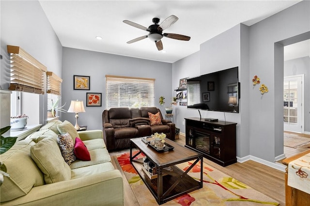 711 SE Simpson Howell, Elizabeth Twp/Boro, PA 15037 - living area with wood finished floors and ceiling fan