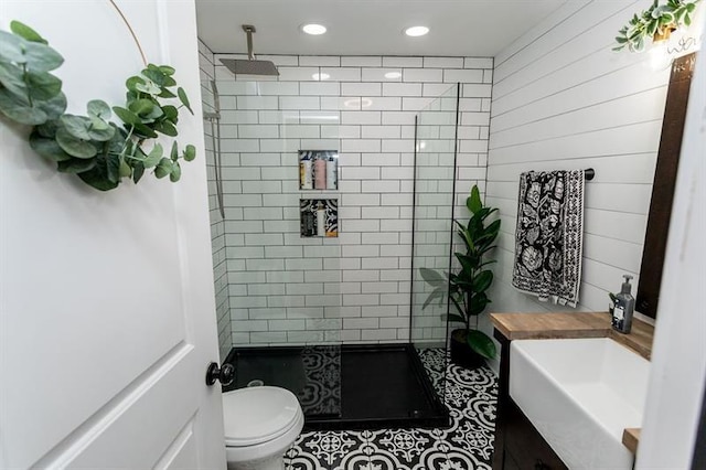 33 Chalkhill Ohiopyle Rd, Wharton Twp, PA 15470 - full bath featuring a walk in shower, recessed lighting, and vanity