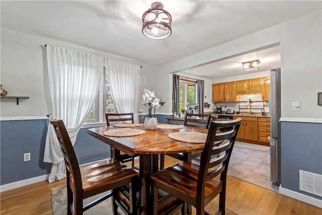 3102 Albine Dr, Shaler, PA 15116 - dining area with light wood-type flooring and baseboards