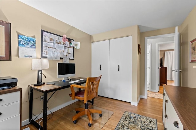 3102 Albine Dr, Shaler, PA 15116 - home office featuring light wood-style flooring and baseboards