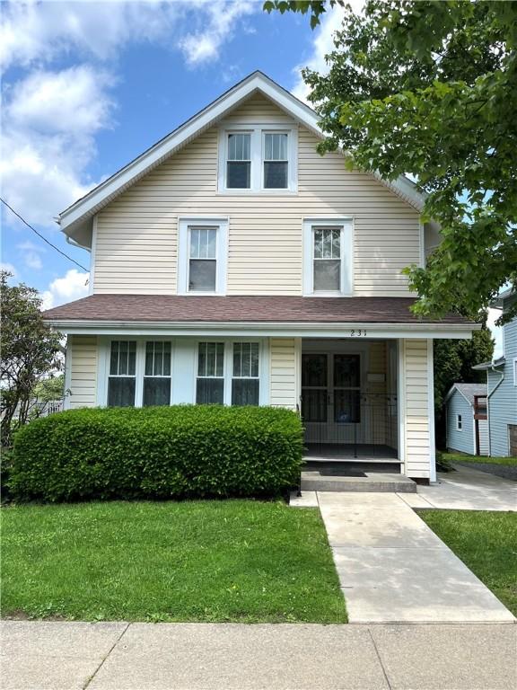231 Center St, Slippery Rock Boro, PA 16057 - view of front facade featuring a front lawn