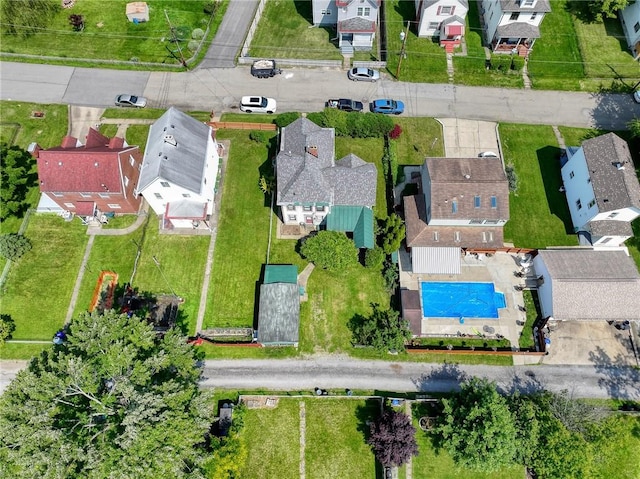 1457 Orator St, Crafton Heights, PA 15204 - aerial view of residential area featuring a pool