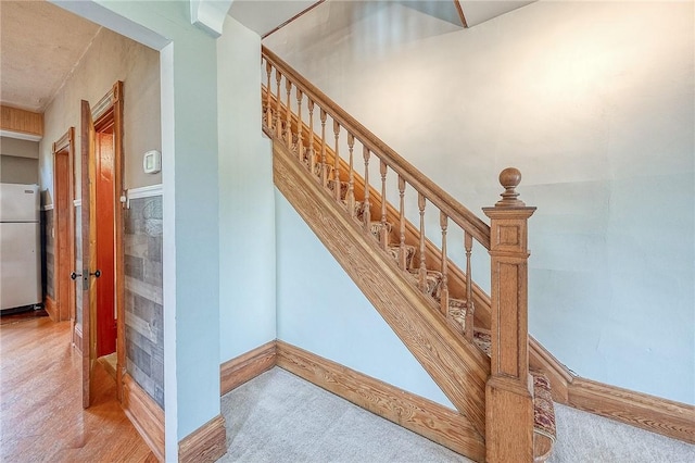 1457 Orator St, Crafton Heights, PA 15204 - stairs featuring carpet floors and baseboards