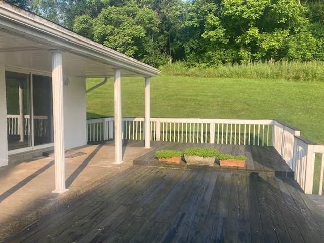 1014 State Rd, Monessen, PA 15062 - wooden terrace with a lawn