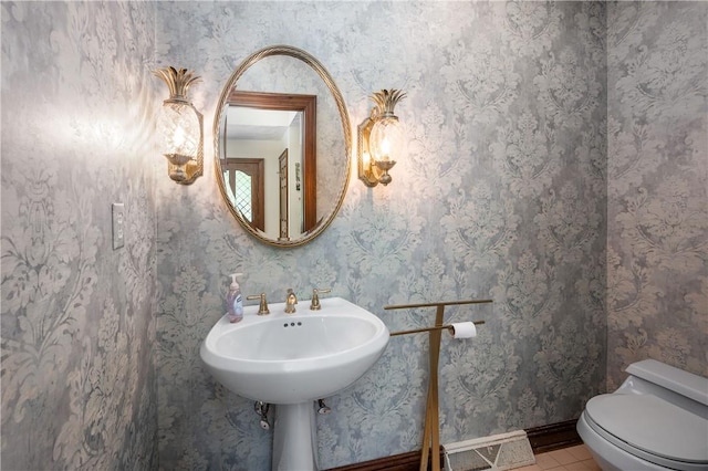 109 Old Hickory Ln, Pine Twp Mer, PA 16127 - half bath with toilet and tile patterned flooring