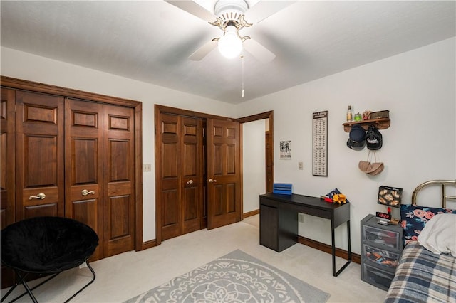 109 Old Hickory Ln, Pine Twp Mer, PA 16127 - office featuring light colored carpet and ceiling fan