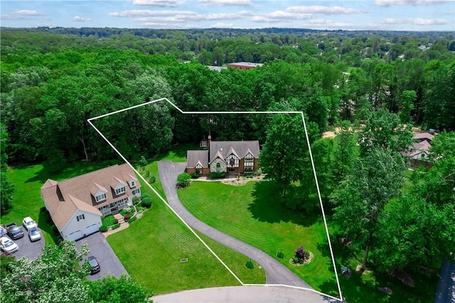 109 Old Hickory Ln, Pine Twp Mer, PA 16127 - view from above of property with property parcel outlined