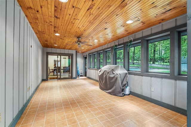 124 Oak Ln, Adams Twp, PA 16046 - sunroom featuring ceiling fan and healthy amount of natural light