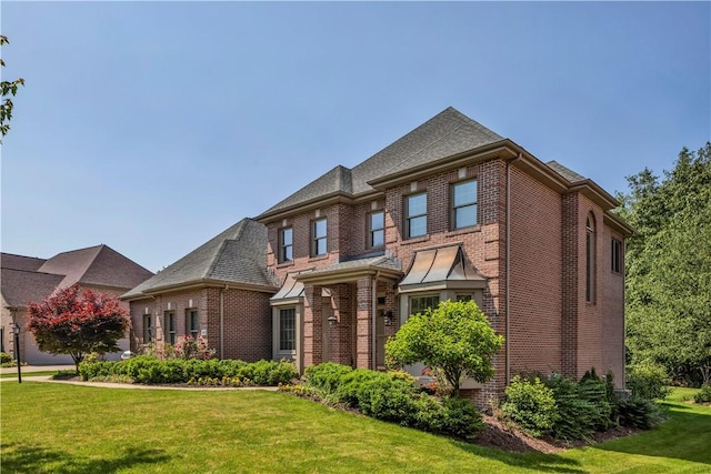 360 Steeplechase Dr, Cranberry Twp, PA 16066 - view of front of property with brick siding and a front yard
