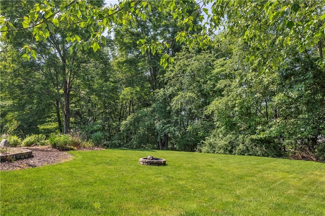 360 Steeplechase Dr, Cranberry Twp, PA 16066 - view of green lawn with a fire pit