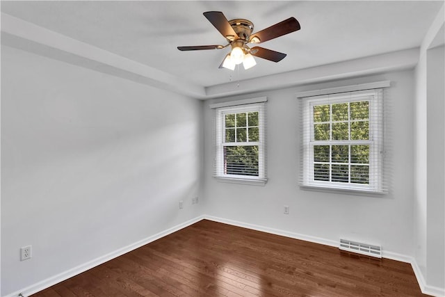360 Steeplechase Dr, Cranberry Twp, PA 16066 - unfurnished room with dark wood-style flooring and ceiling fan
