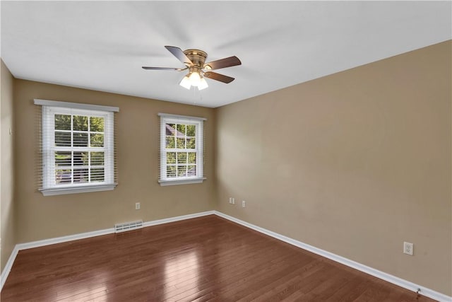 360 Steeplechase Dr, Cranberry Twp, PA 16066 - empty room with a ceiling fan and dark wood-style floors