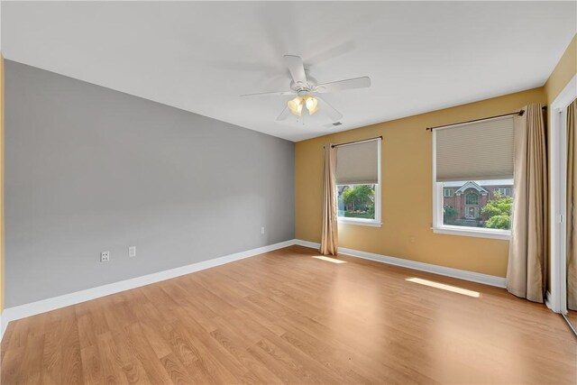130 Sewickley Farm Cir, Marshall, PA 16046 - spare room featuring light wood-type flooring and a ceiling fan