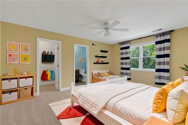 130 Sewickley Farm Cir, Marshall, PA 16046 - bedroom with ceiling fan and ensuite bath