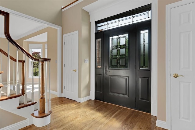 130 Sewickley Farm Cir, Marshall, PA 16046 - foyer featuring stairs and wood finished floors
