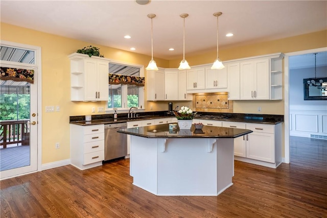 130 Sewickley Farm Cir, Marshall, PA 16046 - kitchen with open shelves, stainless steel appliances, white cabinetry, and recessed lighting