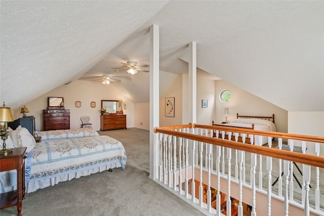 6422 Jefferson Pointe Cir, Jefferson Hills, PA 15025 - carpeted bedroom featuring vaulted ceiling and a textured ceiling
