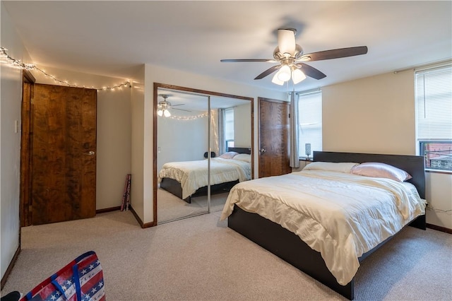 41 S 13th St, South Side, PA 15203 - carpeted bedroom with baseboards and ceiling fan