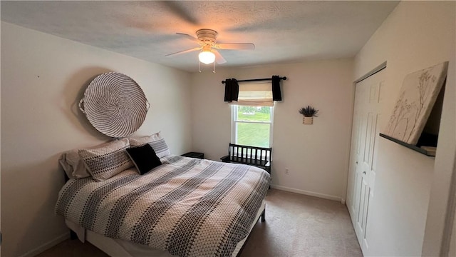 110 Mohawk Dr, Buffalo Twp But, PA 16055 - carpeted bedroom with baseboards and a ceiling fan