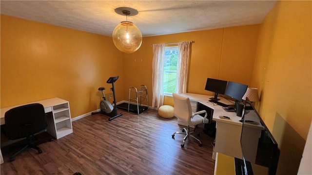 110 Mohawk Dr, Buffalo Twp But, PA 16055 - office with dark wood-style flooring and baseboards