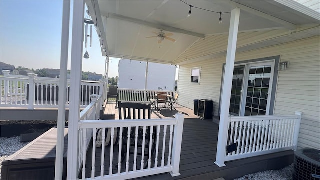 110 Mohawk Dr, Buffalo Twp But, PA 16055 - wooden deck with ceiling fan