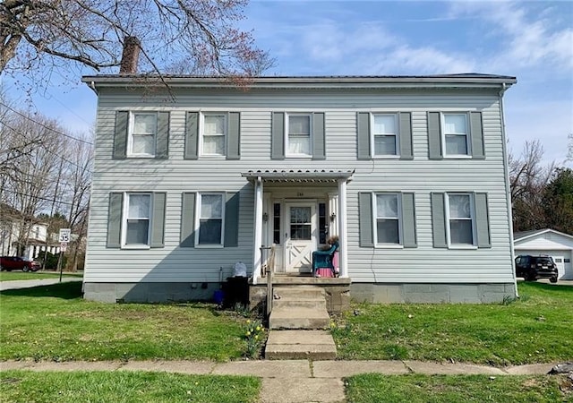 244 W Venango St, Mercer Boro Mer, PA 16137 - view of front of house featuring a chimney and a front lawn