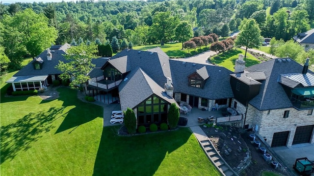7 Shepherds Ln, North Strabane, PA 15330 - view from above of property featuring a heavily wooded area