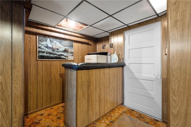 33 S Vireo Dr, Kennedy Twp, PA 15136 - kitchen featuring wood walls