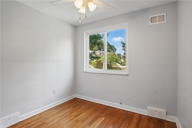 3917 Beechwood Blvd, Squirrel Hill, PA 15217 - empty room with ceiling fan and light wood-style flooring