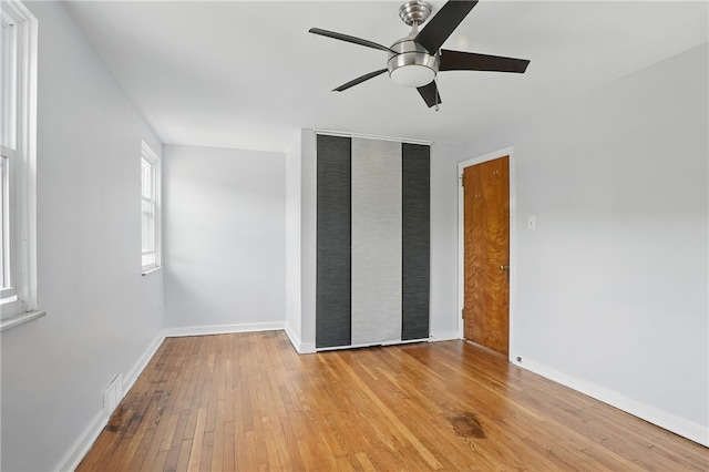 3917 Beechwood Blvd, Squirrel Hill, PA 15217 - unfurnished bedroom with hardwood / wood-style flooring and ceiling fan