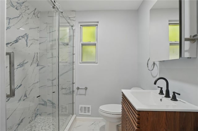 3917 Beechwood Blvd, Squirrel Hill, PA 15217 - bathroom with a marble finish shower, marble look tiles, and vanity