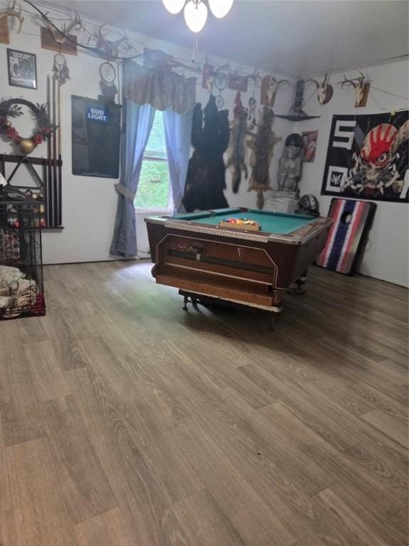 1243 2nd St, Brownsville, PA 15417 - rec room with wood finished floors and pool table