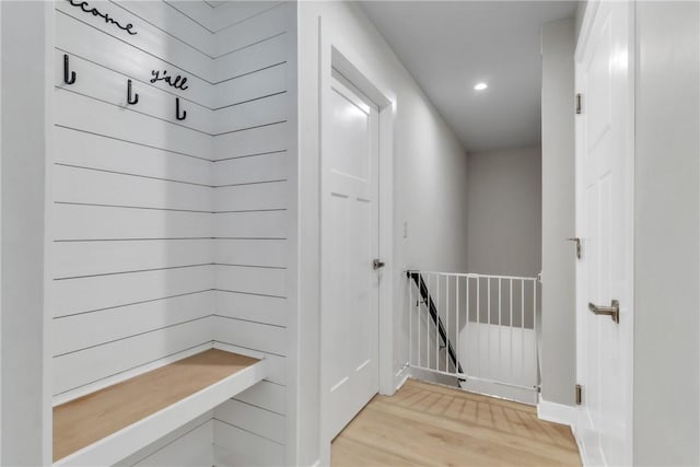 313 Camden Dr, Lehigh Twp, PA 16063 - mudroom with light wood-style floors and recessed lighting