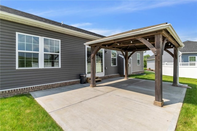 313 Camden Dr, Lehigh Twp, PA 16063 - view of patio / terrace with a gazebo