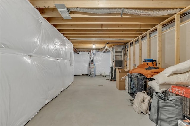 313 Camden Dr, Lehigh Twp, PA 16063 - unfinished below grade area with heating unit and water heater