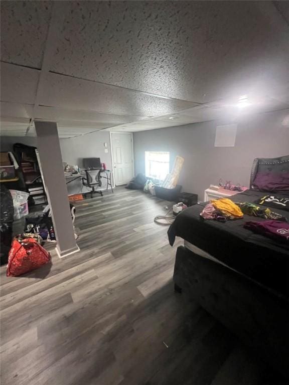 3539 York St, Munhall, PA 15120 - below grade area featuring wood finished floors and a drop ceiling